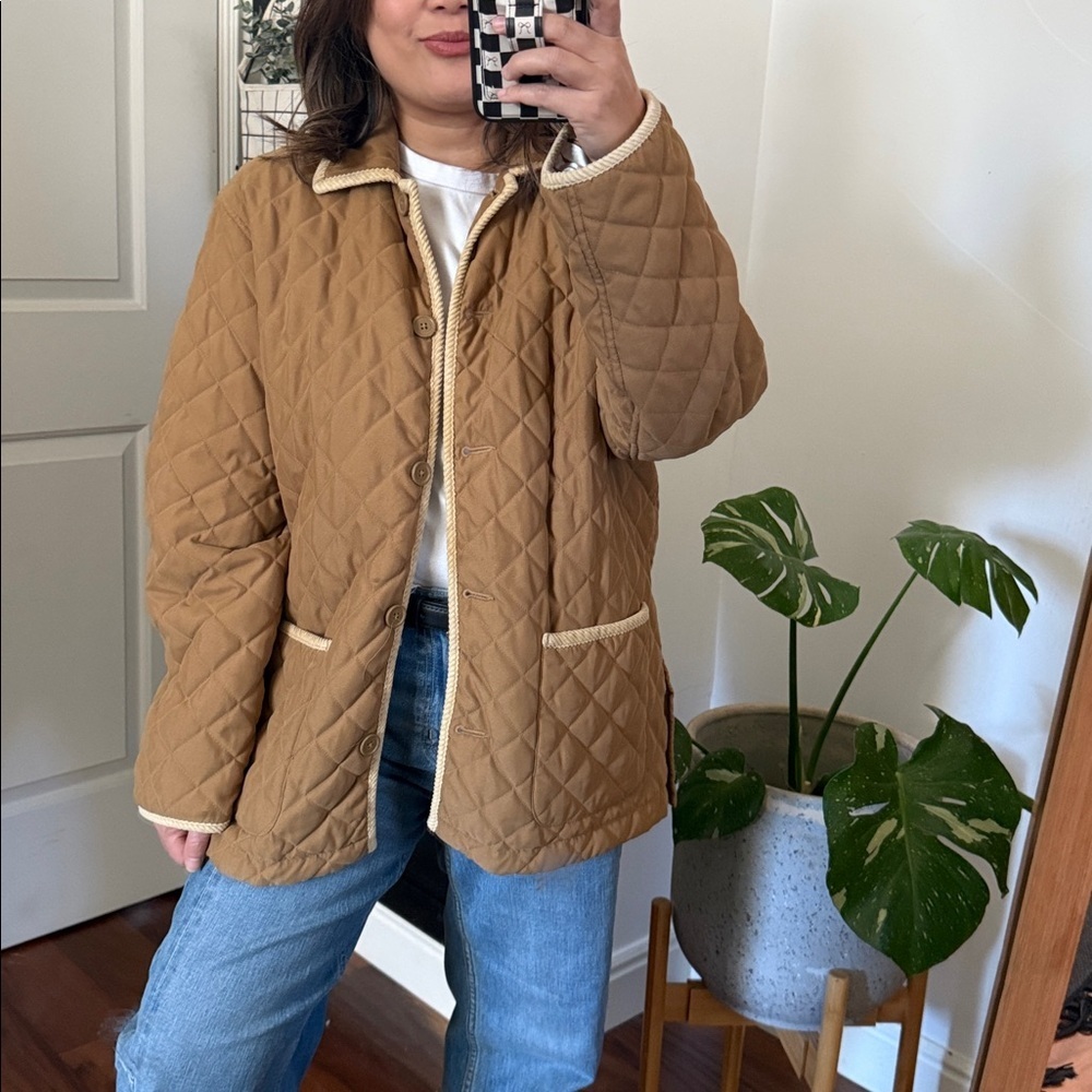 Vintage Liz Claiborne Sport Buttoned Front Quilted Chore Jacket. M
